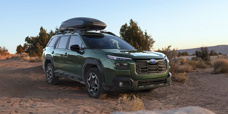 Subaru Outback SUV with roof cargo box