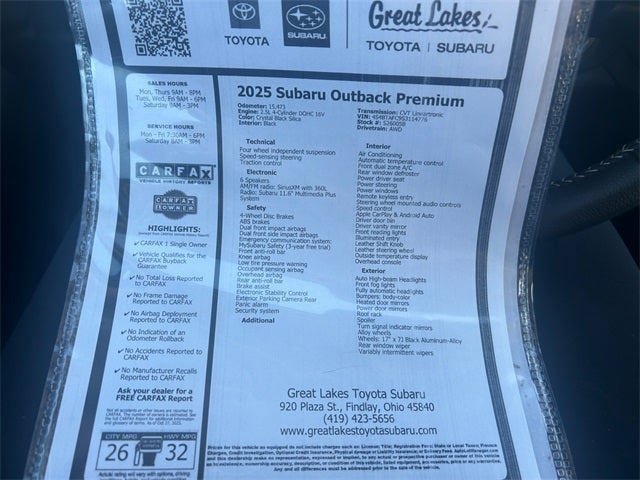 2025 Subaru Outback Premium