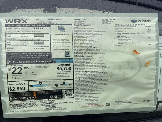 2026 Subaru WRX Premium