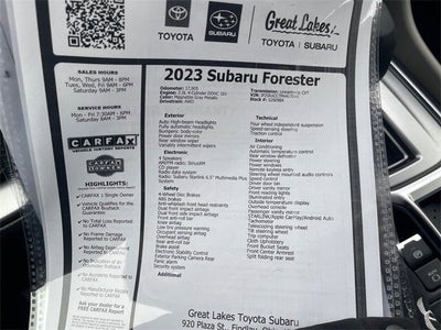 2023 Subaru Forester CVT