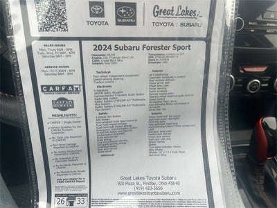 2024 Subaru Forester Sport