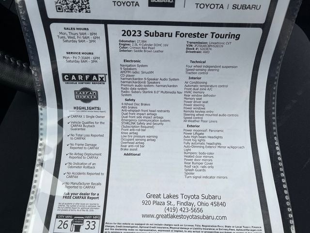 2023 Subaru Forester Touring