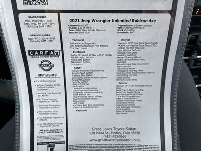 2021 Jeep Wrangler Unlimited Rubicon 4xe