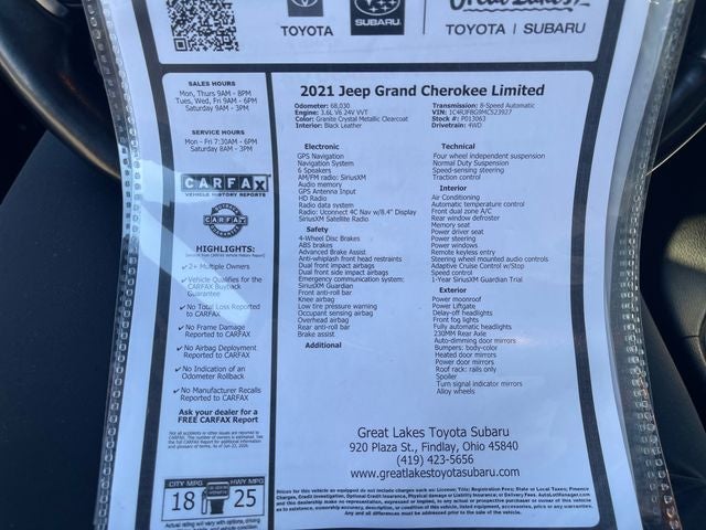 2021 Jeep Grand Cherokee Limited