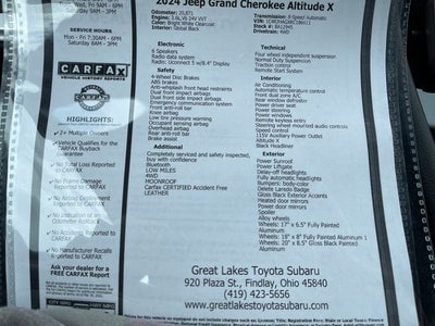 2024 Jeep Grand Cherokee Altitude X