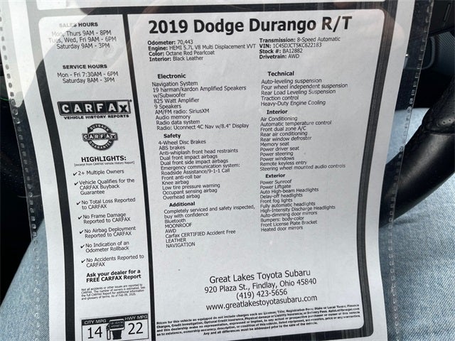 2019 Dodge Durango R/T