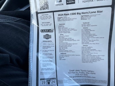 2024 RAM 1500 Big Horn/Lone Star