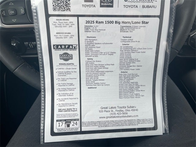 2025 RAM 1500 Big Horn/Lone Star