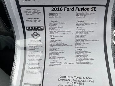 2016 Ford Fusion SE