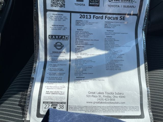 2013 Ford Focus SE