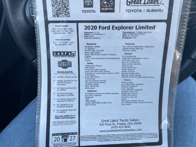 2020 Ford Explorer Limited