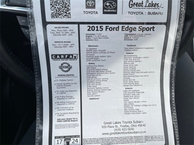 2015 Ford Edge Sport