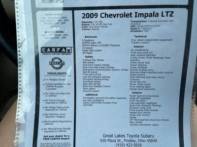 2009 Chevrolet Impala LTZ