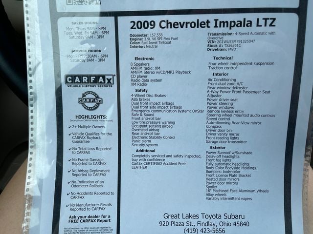 2009 Chevrolet Impala LTZ