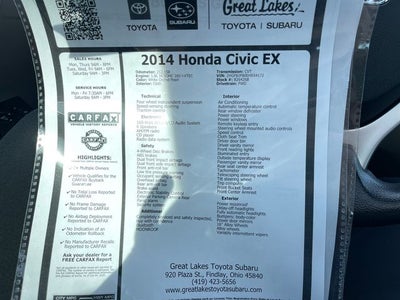 2014 Honda Civic EX