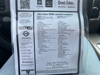 2012 RAM 3500 Laramie Longhorn