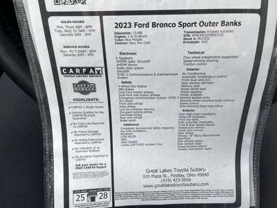 2023 Ford Bronco Sport Outer Banks