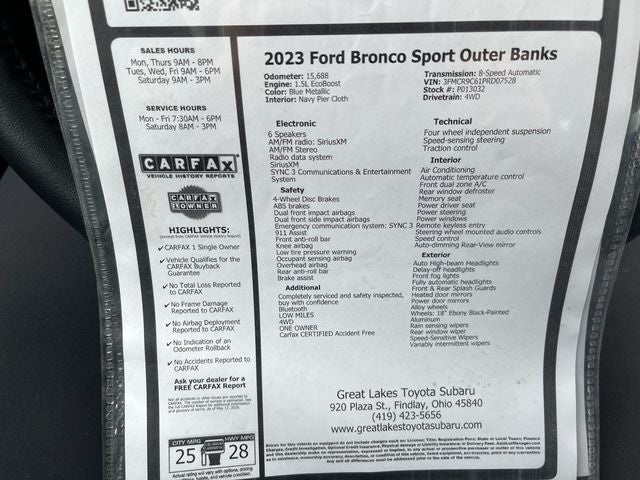 2023 Ford Bronco Sport Outer Banks