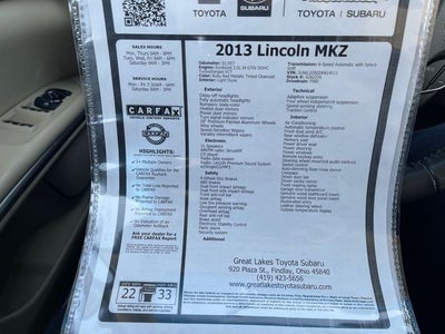 2013 Lincoln MKZ 4dr Sdn FWD