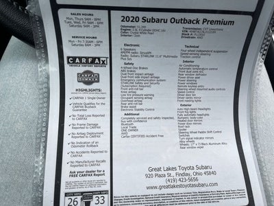 2020 Subaru Outback Premium