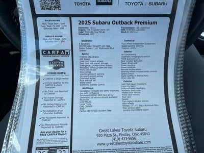 2025 Subaru Outback Premium