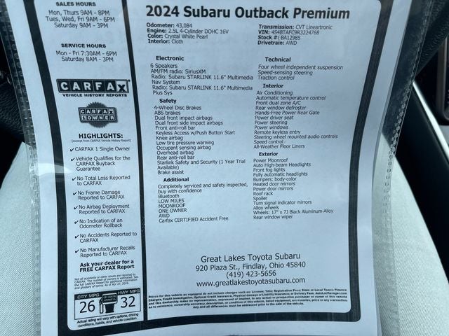 2024 Subaru Outback Premium