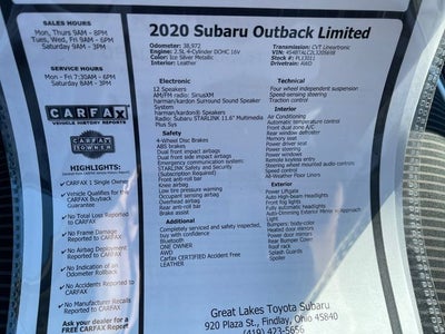 2020 Subaru Outback Limited