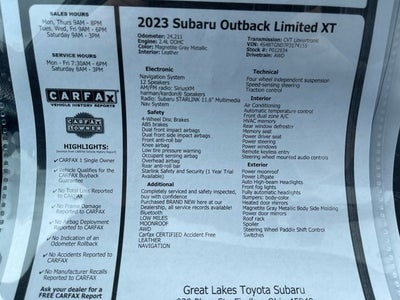 2023 Subaru Outback Limited XT