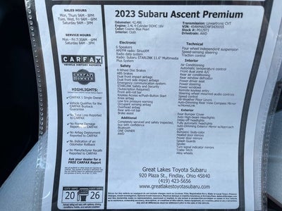 2023 Subaru Ascent Premium