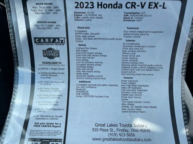 2023 Honda CR-V EX-L
