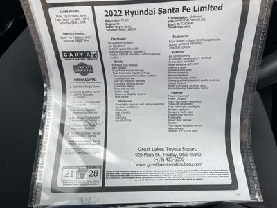 2022 Hyundai Santa Fe Limited