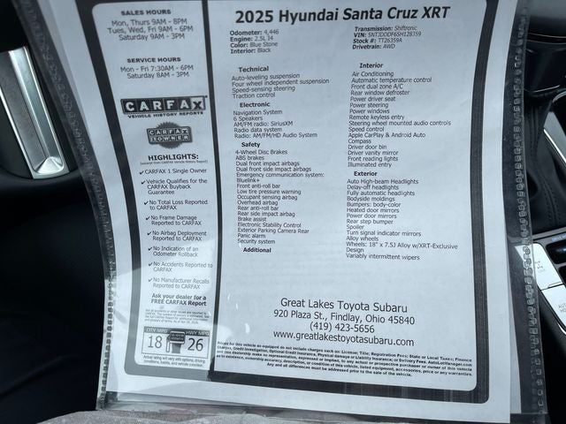 2025 Hyundai Santa Cruz XRT