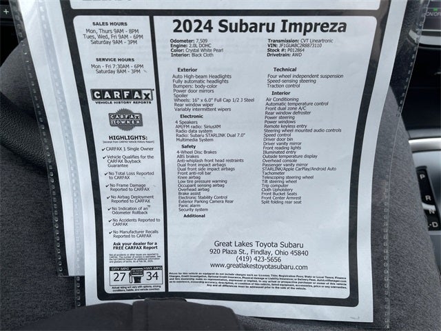2024 Subaru Impreza AWD