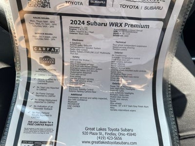 2024 Subaru WRX Premium