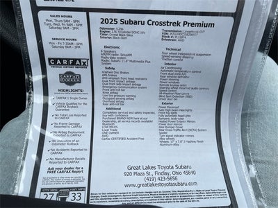 2025 Subaru Crosstrek Premium