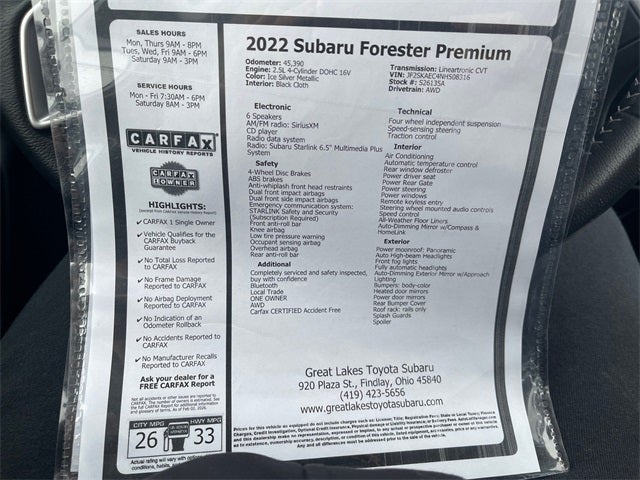 2022 Subaru Forester Premium