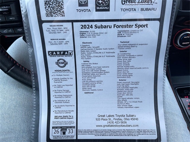 2024 Subaru Forester Sport