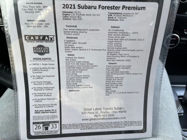 2021 Subaru Forester Premium