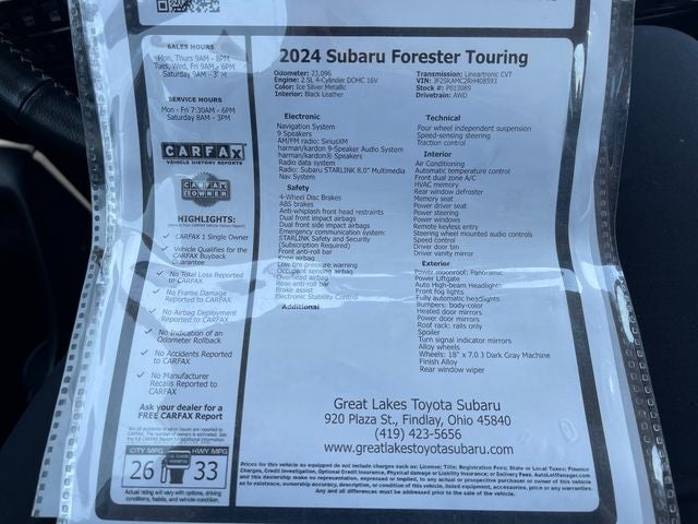 2024 Subaru Forester Touring
