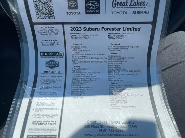 2023 Subaru Forester Limited