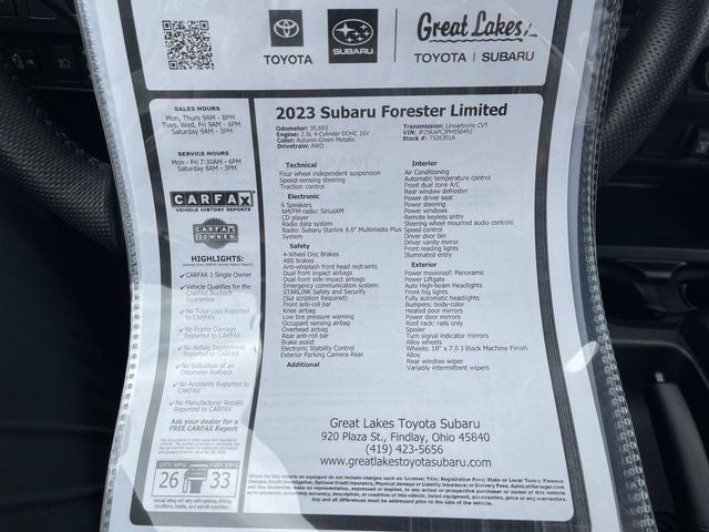2023 Subaru Forester Limited
