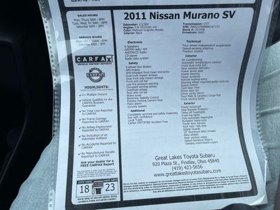 2011 Nissan Murano SV