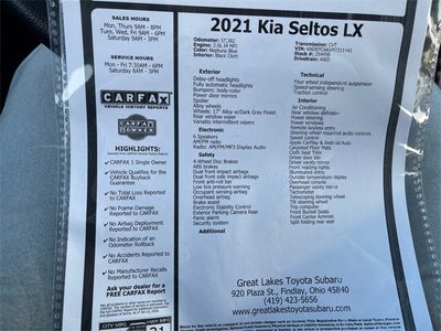 2021 Kia Seltos LX