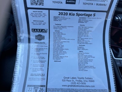 2020 Kia Sportage S