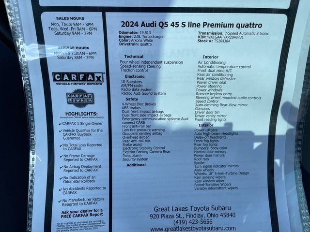 2024 Audi Q5 45 S line Premium quattro