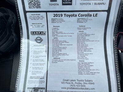 2019 Toyota Corolla LE