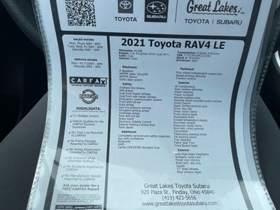 2021 Toyota RAV4 LE
