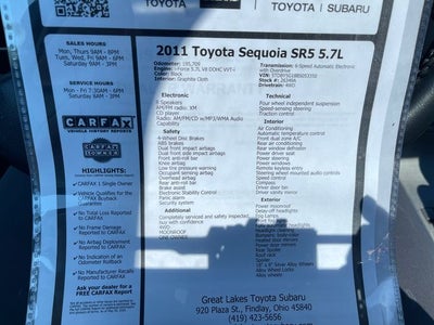 2011 Toyota SEQUOIA SR5 5.7L
