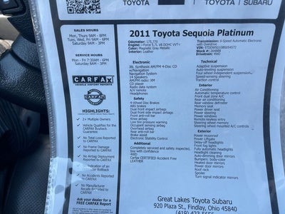 2011 Toyota SEQUOIA Platinum