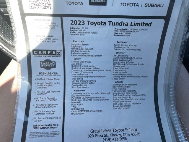 2023 Toyota Tundra Limited